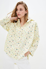 Oversized cotton shirt with a long back  4009205 photo №1