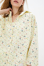 Oversized cotton shirt with a long back  4009205 photo №4
