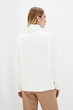 Warm knitted oversized sweater with a high collar  4038205 photo №3