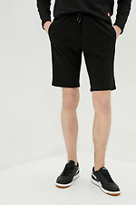 Длинные хлопковые шорты черного цвета GEN 8000205 фото №1