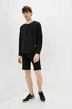 Длинные хлопковые шорты черного цвета GEN 8000205 фото №2