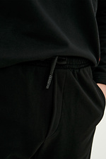 Long black cotton shorts GEN 8000205 photo №4
