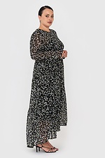 Schwarzes langes Chiffonkleid PHILICIA Garne 3041206 Foto №2