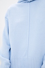 Теплый вязаный свитер оверсайз с высоким воротником 4038206 фото №4