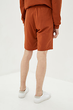 Brick colored long cotton shorts GEN 8000206 photo №3