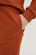 Ziegelfarbene lange Shorts aus Baumwolle GEN 8000206 Foto №4