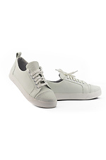 Women's gray leather sneakers  8018206 photo №1