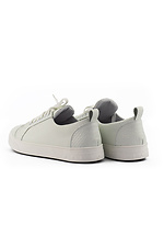 Women's gray leather sneakers  8018206 photo №2