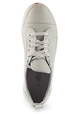 Women's gray leather sneakers  8018206 photo №4