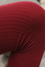Бордовые плотные чулки с широкими манжетами коричневого цвета M-SOCKS 2040207 фото №5