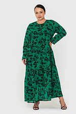 Зеленое удлиненное шифоновое платье PHILICIA Garne 3041207 фото №6