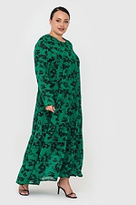 Зеленое удлиненное шифоновое платье PHILICIA Garne 3041207 фото №7