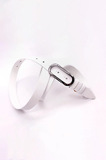 Women's belt made of genuine white leather Garne 3300207 photo №1