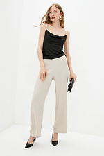 High-rise EVER wide trousers made of beige suit Garne 3038208 photo №2