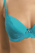Blue lace bra with underwired foam cups Kinga 4024208 photo №2
