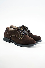 Women's chocolate colored lace-up shoes 4206208 photo №2
