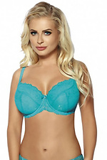 Light blue lace bra with underwired semi-soft cups Kinga 4024209 photo №1