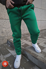 Зауженные трикотажные штаны с начесом на зиму VDLK 8031209 фото №1