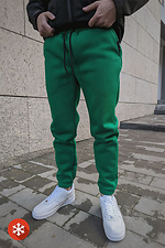 Зауженные трикотажные штаны с начесом на зиму VDLK 8031209 фото №2