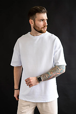 Herren T-Shirt Oversize Baumwolle weiß Teamv 8034209 Foto №2