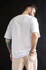 Herren T-Shirt Oversize Baumwolle weiß Teamv 8034209 Foto №4