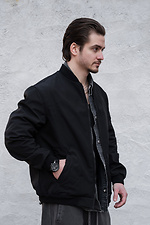 Schwarze Softshell-Bomberjacke für Herren Without 8056209 Foto №6