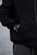 Schwarze Softshell-Bomberjacke für Herren Without 8056209 Foto №7