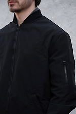 Schwarze Softshell-Bomberjacke für Herren Without 8056209 Foto №8