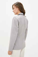 Серый деловой пиджак KRISTI на одну пуговицу Garne 3037210 фото №3