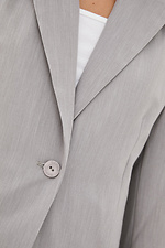 Серый деловой пиджак KRISTI на одну пуговицу Garne 3037210 фото №4