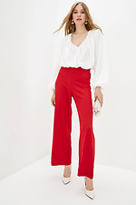 High-rise EVER wide trousers in red suit Garne 3038210 photo №2
