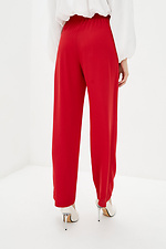 Szerokie spodnie z wysokim stanem EVER w kolorze czerwonym Garne 3038210 zdjęcie №4