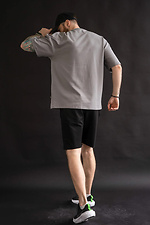 Herren T-Shirt Oversize Baumwolle Grau Teamv 8034210 Foto №2
