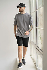 Herren T-Shirt Oversize Baumwolle Grau Teamv 8034210 Foto №4