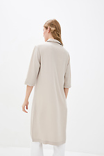 Long THUS viscose shirt with slits in beige Garne 3038211 photo №3