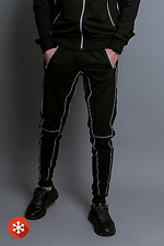 Black youth three-thread suit with fleece fleece and reflective VDLK 8031212 photo №3