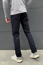 Прямые мужские джинсы черного цвета  4009213 фото №3