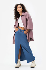 Women's skirt EJEN with a slit in the front, blue Garne 3041214 photo №4
