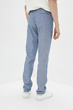 EVAN summer linen trousers with stripes GEN 8000214 photo №3