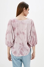Pink oversized blouse in divorces with cropped lantern sleeves Garne 3038215 photo №3