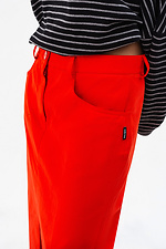 Женская юбка EJEN с разрезом спереди красного цвета Garne 3041215 фото №4