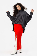 Женская юбка EJEN с разрезом спереди красного цвета Garne 3041215 фото №5
