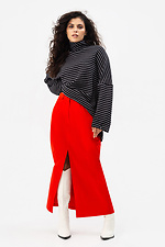 Женская юбка EJEN с разрезом спереди красного цвета Garne 3041215 фото №6