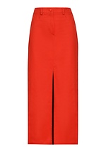 Женская юбка EJEN с разрезом спереди красного цвета Garne 3041215 фото №7