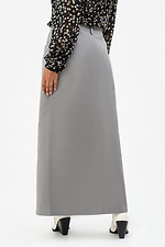 Женская юбка EJEN с разрезом спереди серого цвета Garne 3041216 фото №3