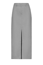 Женская юбка EJEN с разрезом спереди серого цвета Garne 3041216 фото №5
