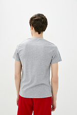 Raglan-T-Shirt aus grauem Jersey GEN 8000216 Foto №2