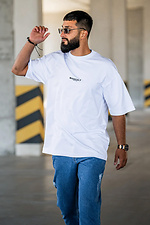 Herren-T-Shirt in Übergröße mit MASSCULT-Aufdruck in Weiß Teamv 8034216 Foto №2