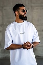 Herren-T-Shirt in Übergröße mit MASSCULT-Aufdruck in Weiß Teamv 8034216 Foto №3