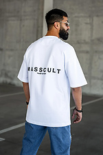 Herren-T-Shirt in Übergröße mit MASSCULT-Aufdruck in Weiß Teamv 8034216 Foto №4